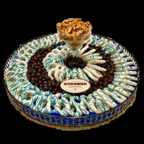 Order Mazel tov grand chocolate & nut centerpiece food online from Twisted Gourmet Chocolates store, Passaic on bringmethat.com