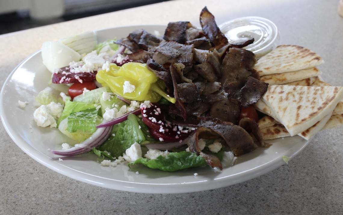 Order Gyro Platter food online from Texas Flaming Grill store, Abilene on bringmethat.com