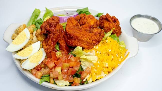 Order Chicken Strip Salad food online from Snuffer's Restaurant & Bar store, Dallas on bringmethat.com