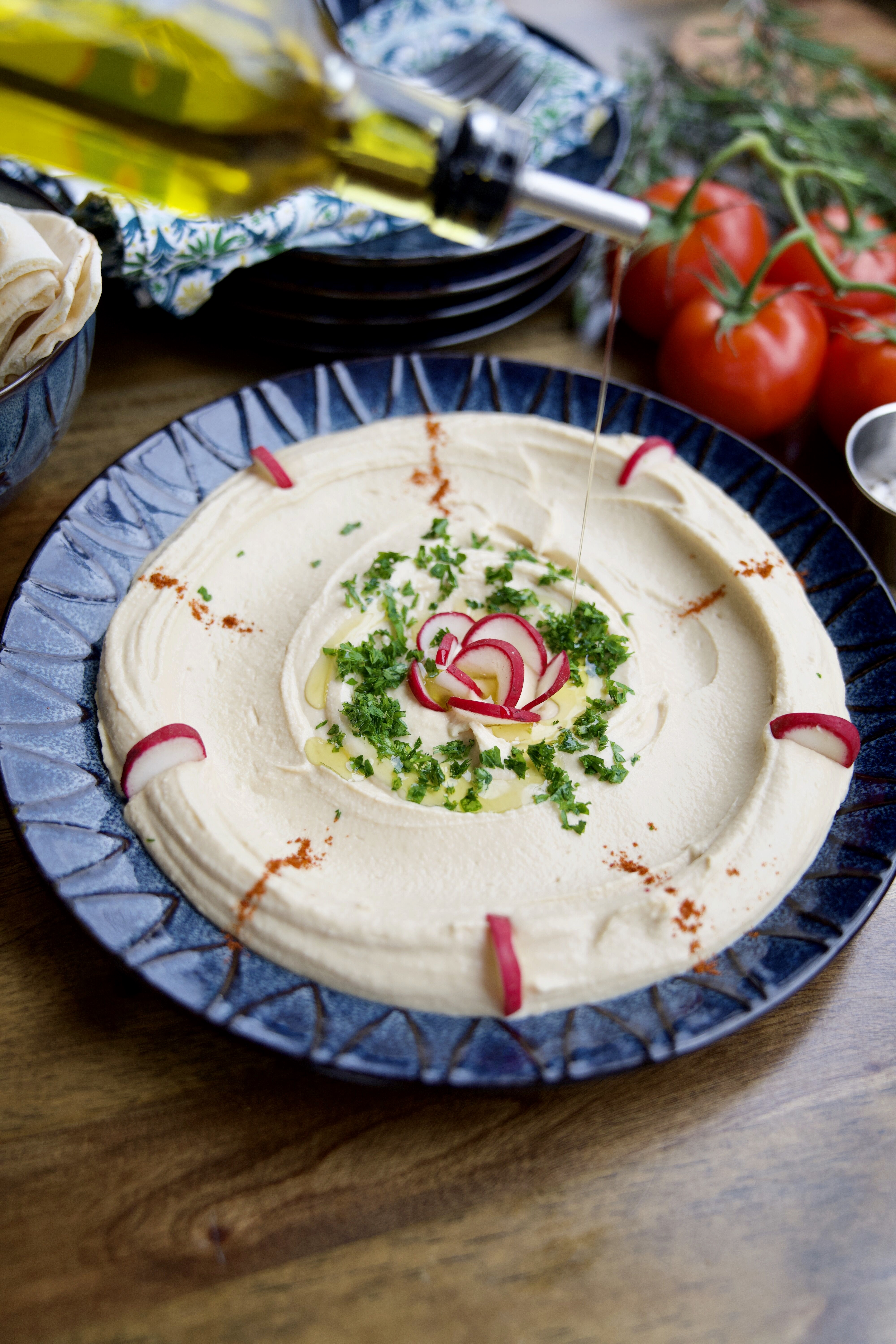 Order Hummus (Vegetarian) food online from Heights Meat Market & Grill store, Dearborn Heights on bringmethat.com