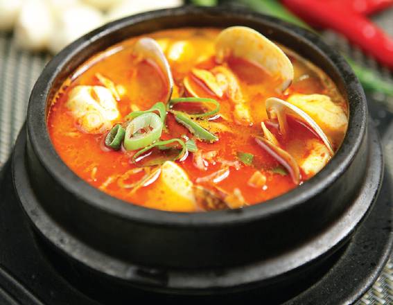 Order Beef & Sea Food Tofu Soup food online from Yaedam Korean Bbq store, Pleasant Hill on bringmethat.com