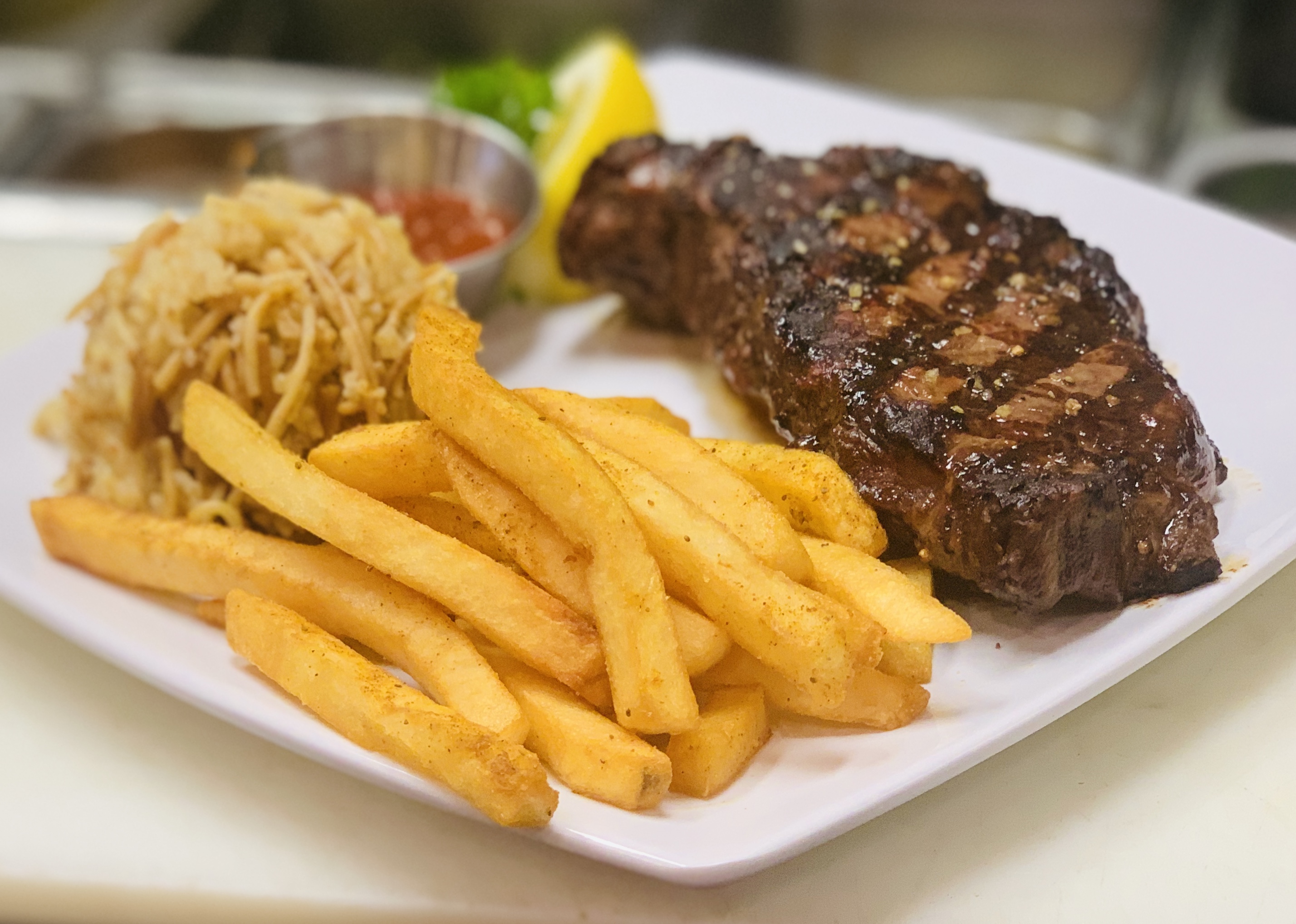 Order New York Steak food online from Anchors Fish & Chips And Seafood Grill store, San Jose on bringmethat.com