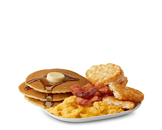 Order Big Breakfast with Bacon & Hotcakes food online from Mcdonald store, San Antonio on bringmethat.com
