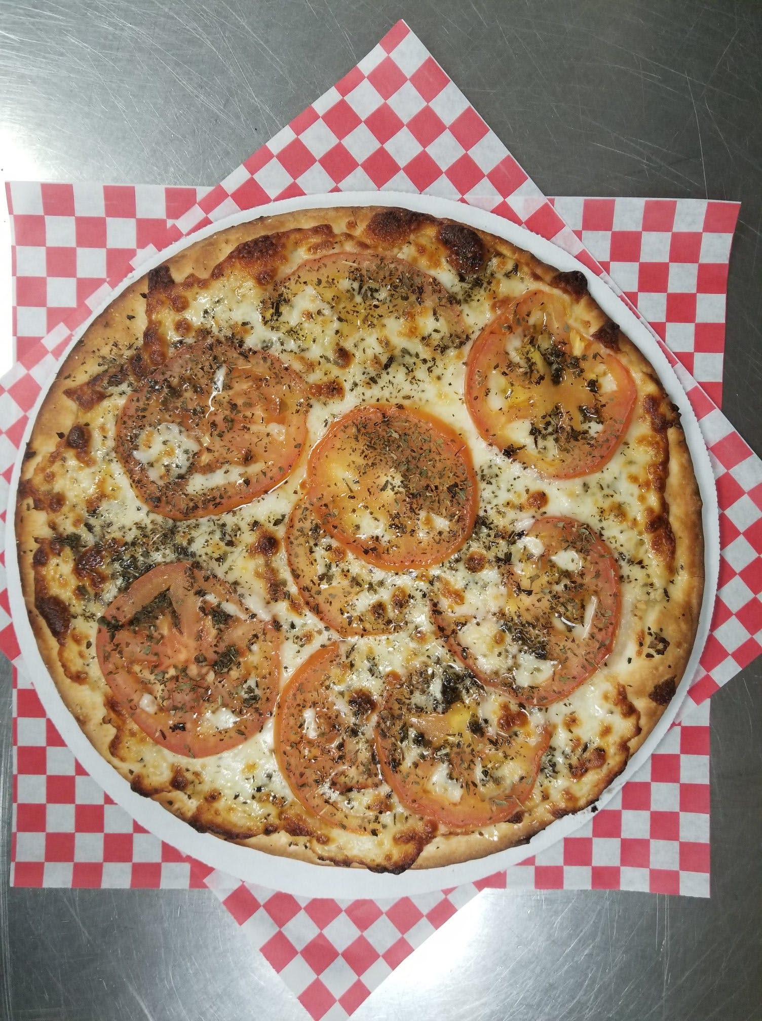 Order Pizza Margherita - Large 16" food online from Jimbo's Pizza store, Lemont on bringmethat.com