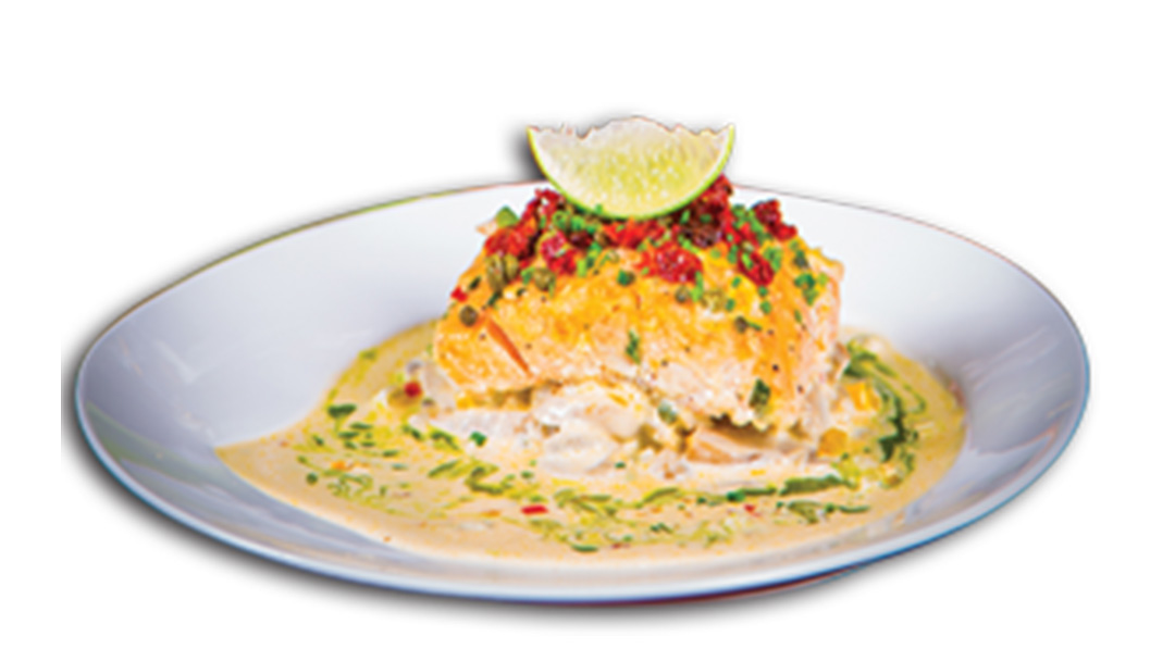 Order Baked Salmon food online from Fadi Mediterranean Grill store, Katy on bringmethat.com
