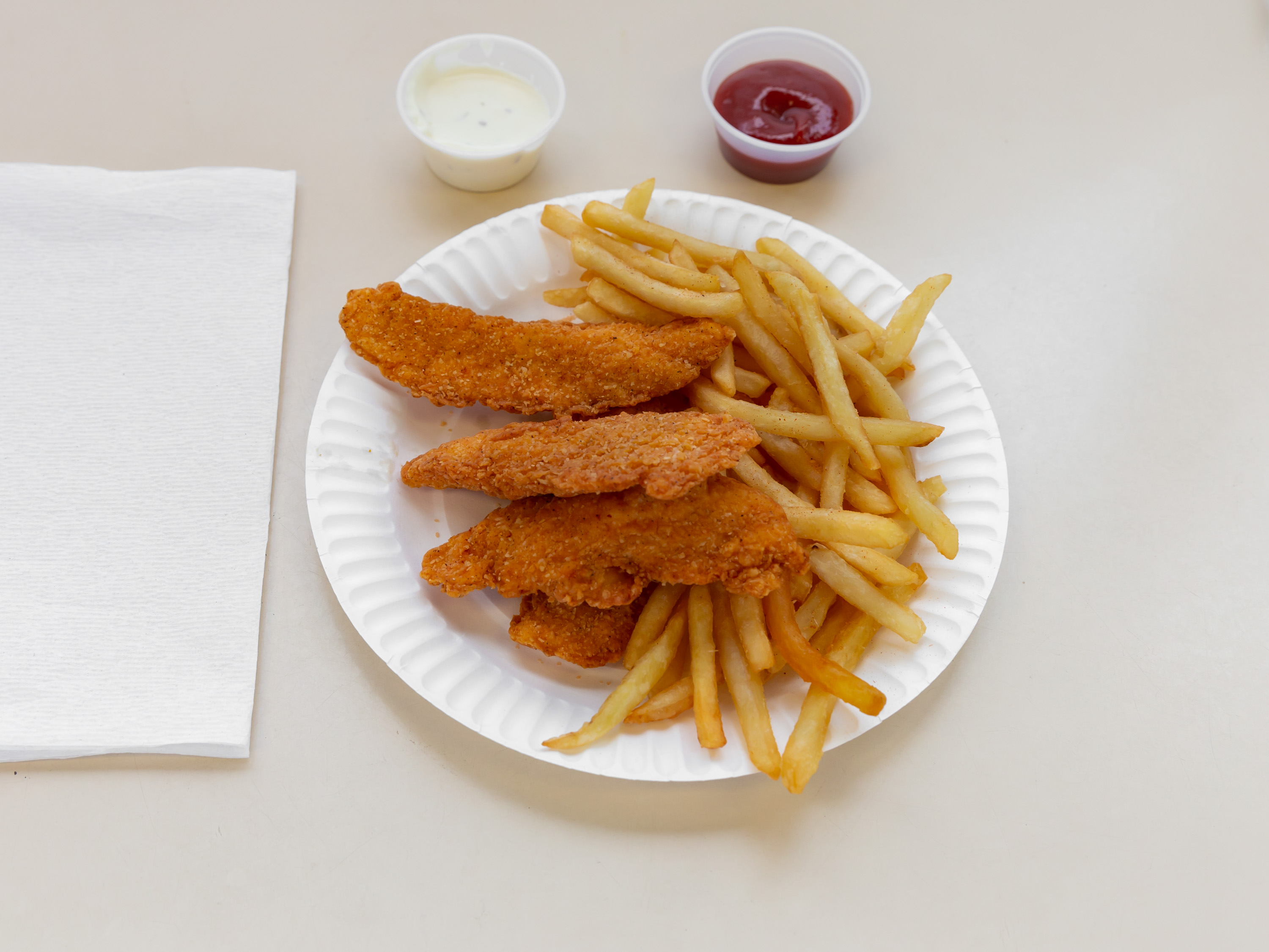 Order 6 Piece Chicken Tenders with fries food online from Crown Fried Chicken store, Providence on bringmethat.com