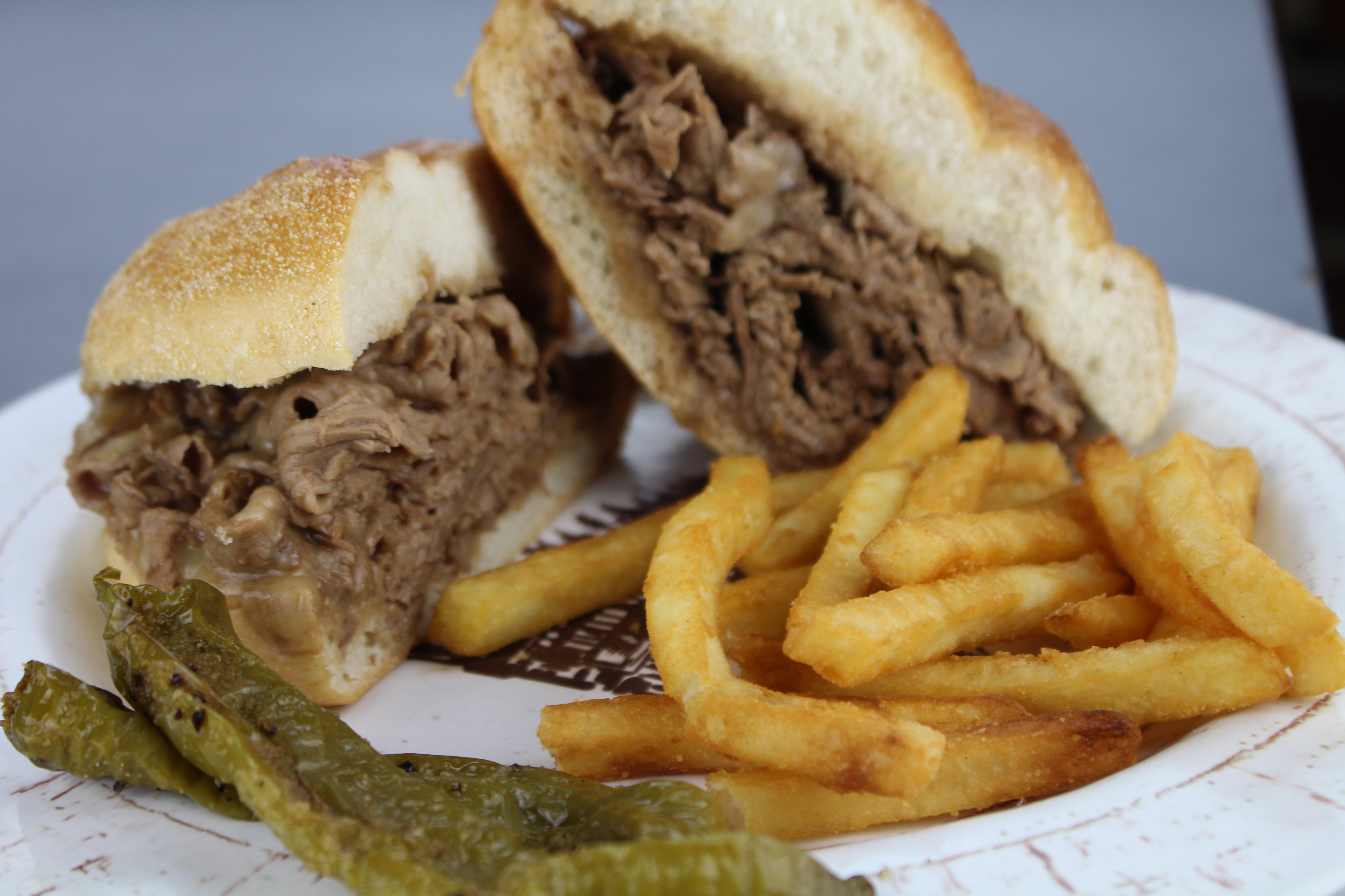 Order Hot Roast Beef Sandwich and Choice of Side food online from John Morton Tavern store, Prospect Park on bringmethat.com