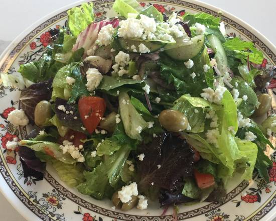 Order 27. Greek Salad food online from Wally Cafe store, Rocklin on bringmethat.com