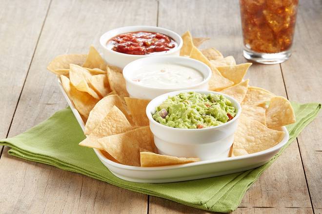 Order The Trio Dip & Chips food online from Shari'S Cafe store, Redmond on bringmethat.com