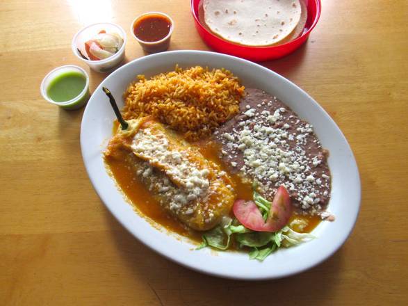 Order Chile Relleno food online from B&C Tacobar And Burgers store, Yucaipa, on bringmethat.com