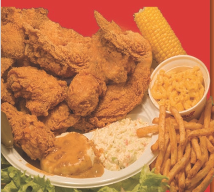 Order 2 Piece Chicken Tender Salad Platter food online from Crown Fried Chicken & Coffee Shop - 848 Nostrand Ave. store, Brooklyn on bringmethat.com