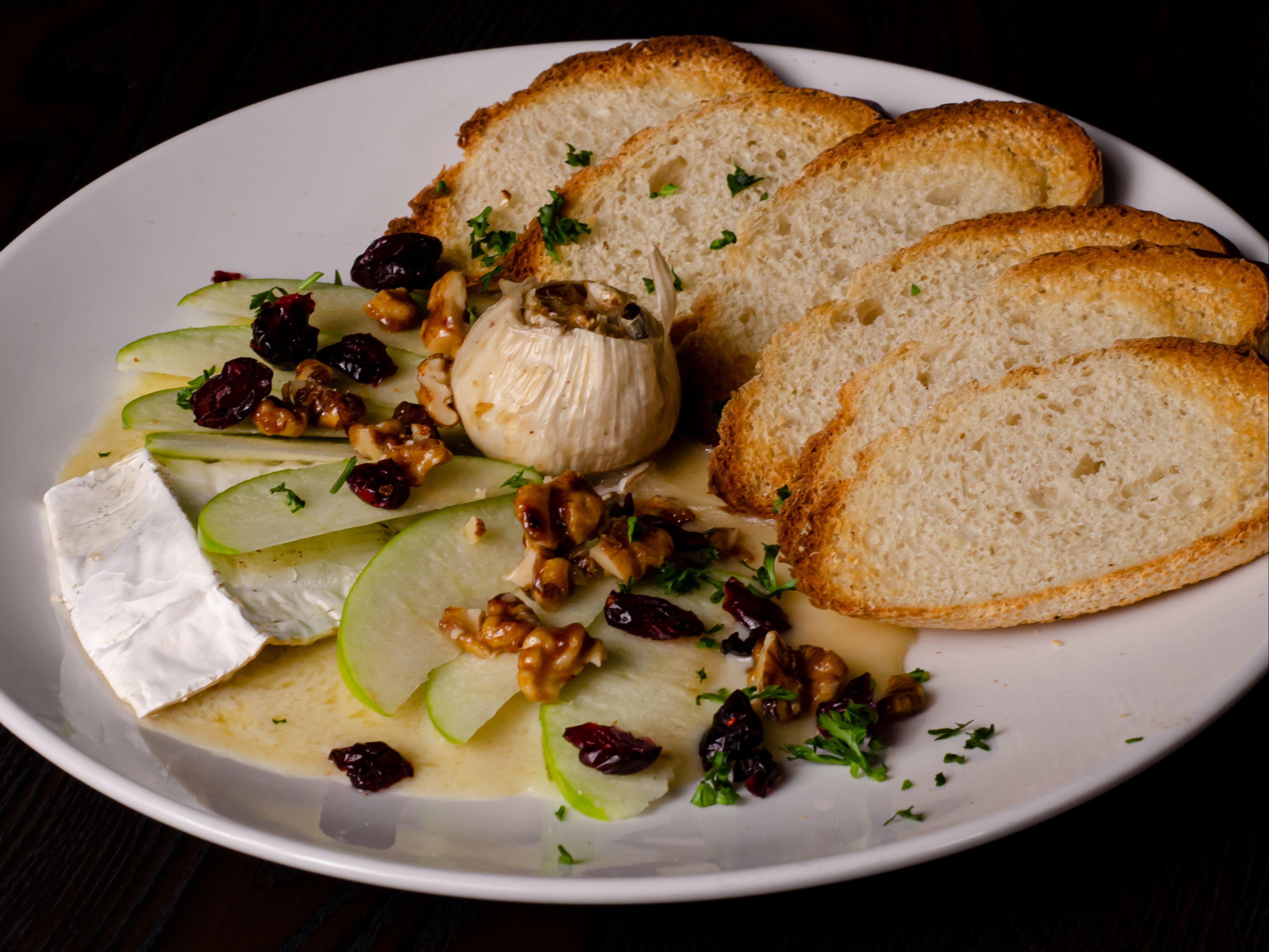 Order Baked Brie & Roasted Garlic food online from La Papillon store, Lancaster on bringmethat.com
