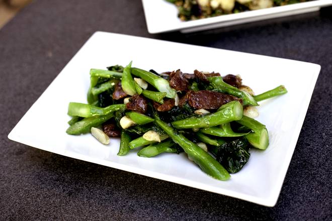Order Chinese Sausage with Gai Lan food online from Ginger Cafe store, Sunnyvale on bringmethat.com