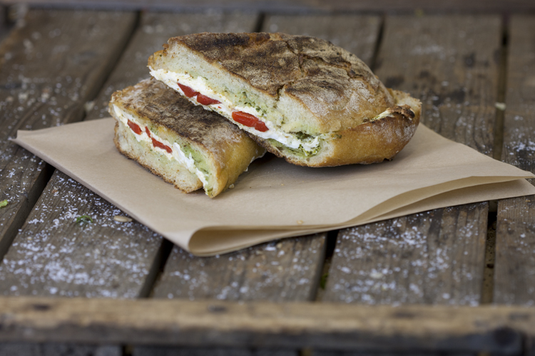 Order Mozzarella Hot Pressed Sandwich food online from The Picnic Basket store, New York on bringmethat.com