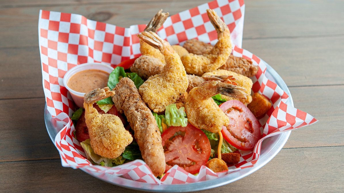 Order Chicken and Shrimp Salad food online from 7 Spice Cajun Seafood store, Humble on bringmethat.com