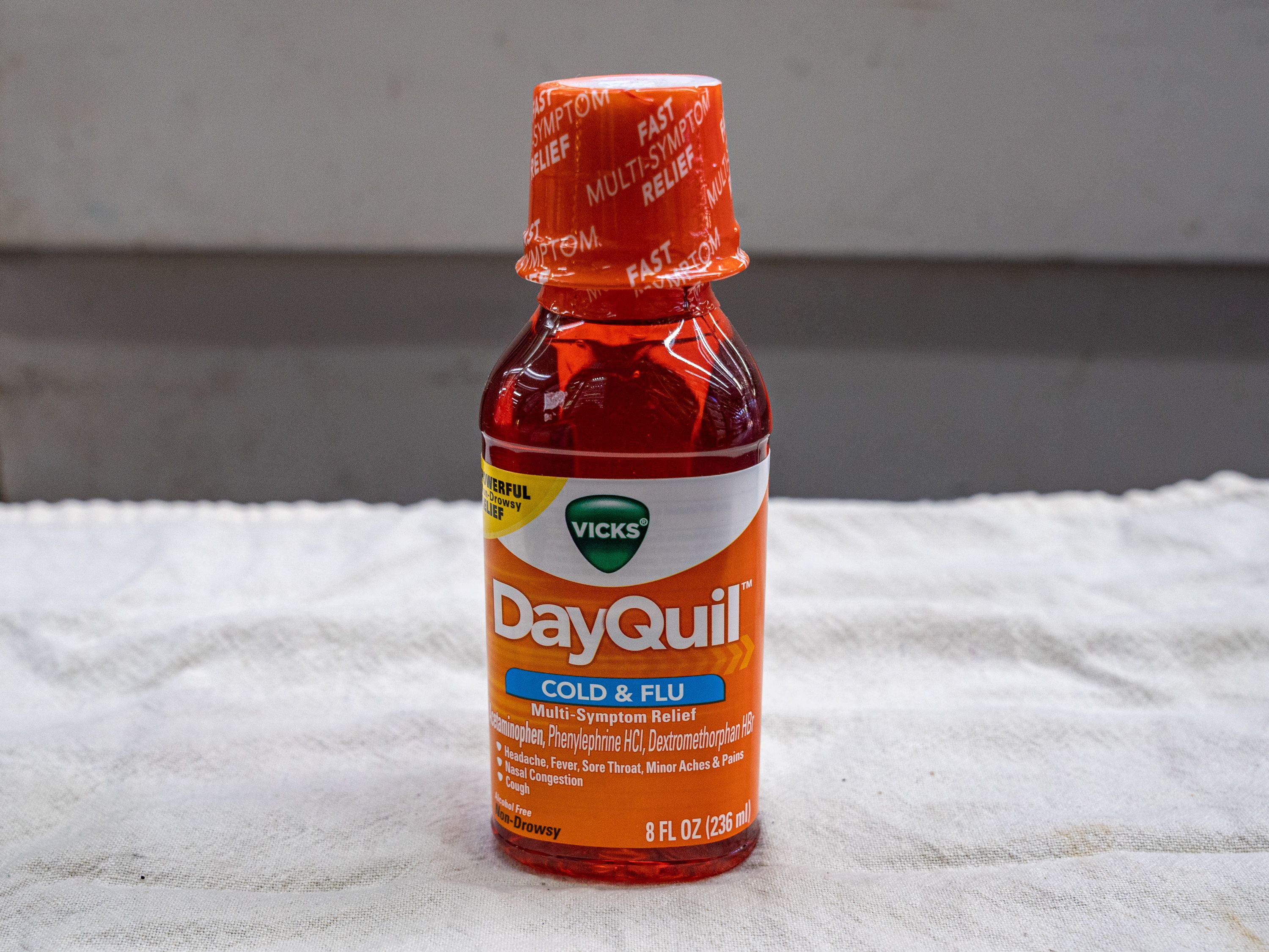 Order Vicks DayQuil Cold & Flu-8oz food online from Quentin Deli and Grocery store, Brooklyn on bringmethat.com