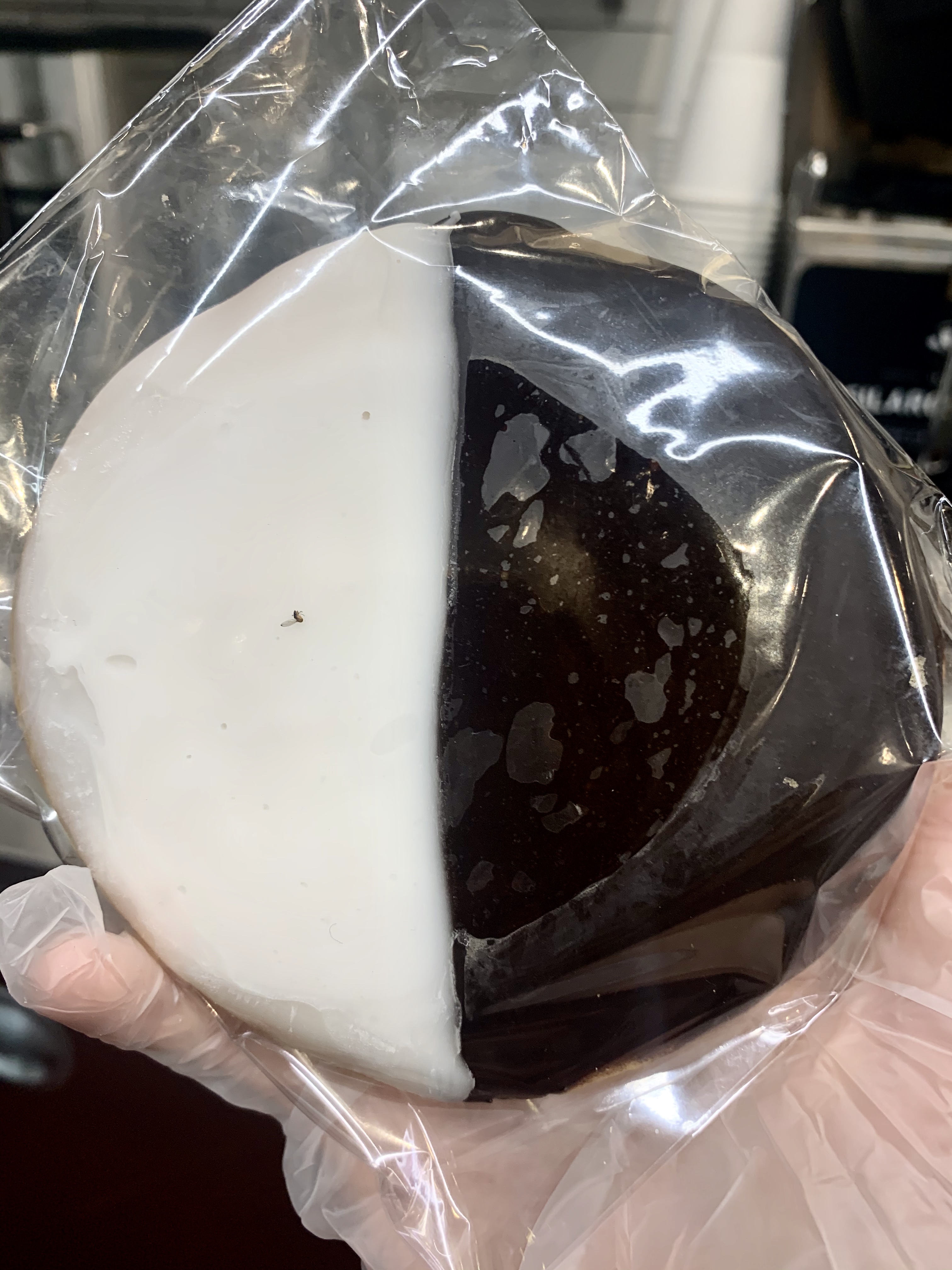 Order Black and white cookie ( large) food online from Liberty Bagels store, New York on bringmethat.com