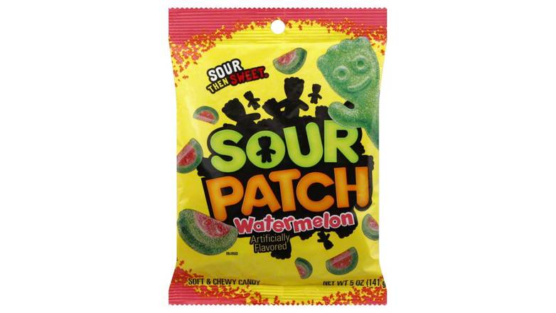 Order Sour Patch Watermelon Soft & Chewy Candies 5 Oz food online from Valero Food Mart store, Murrayville on bringmethat.com