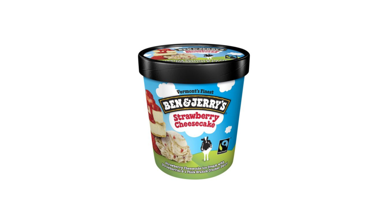 Order Ben & Jerry's Strawberry Cheesecake Pint food online from Rebel store, Las Vegas on bringmethat.com