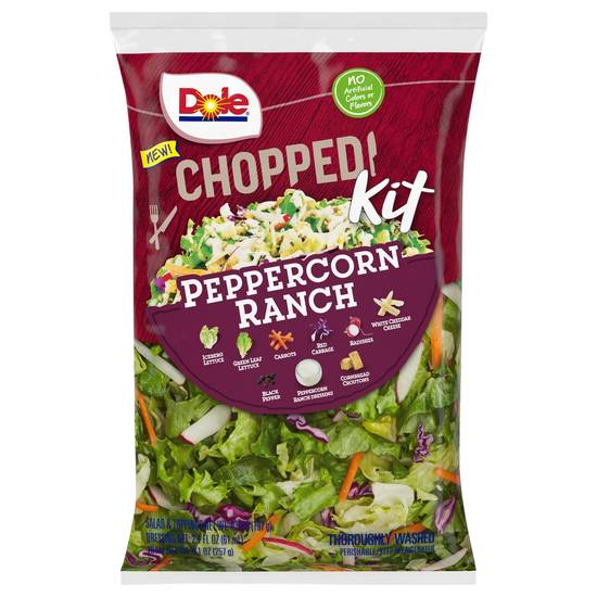 Order Dole · Chopped Kit Peppercorn Ranch (9.1 oz) food online from Shaw's store, Raynham on bringmethat.com