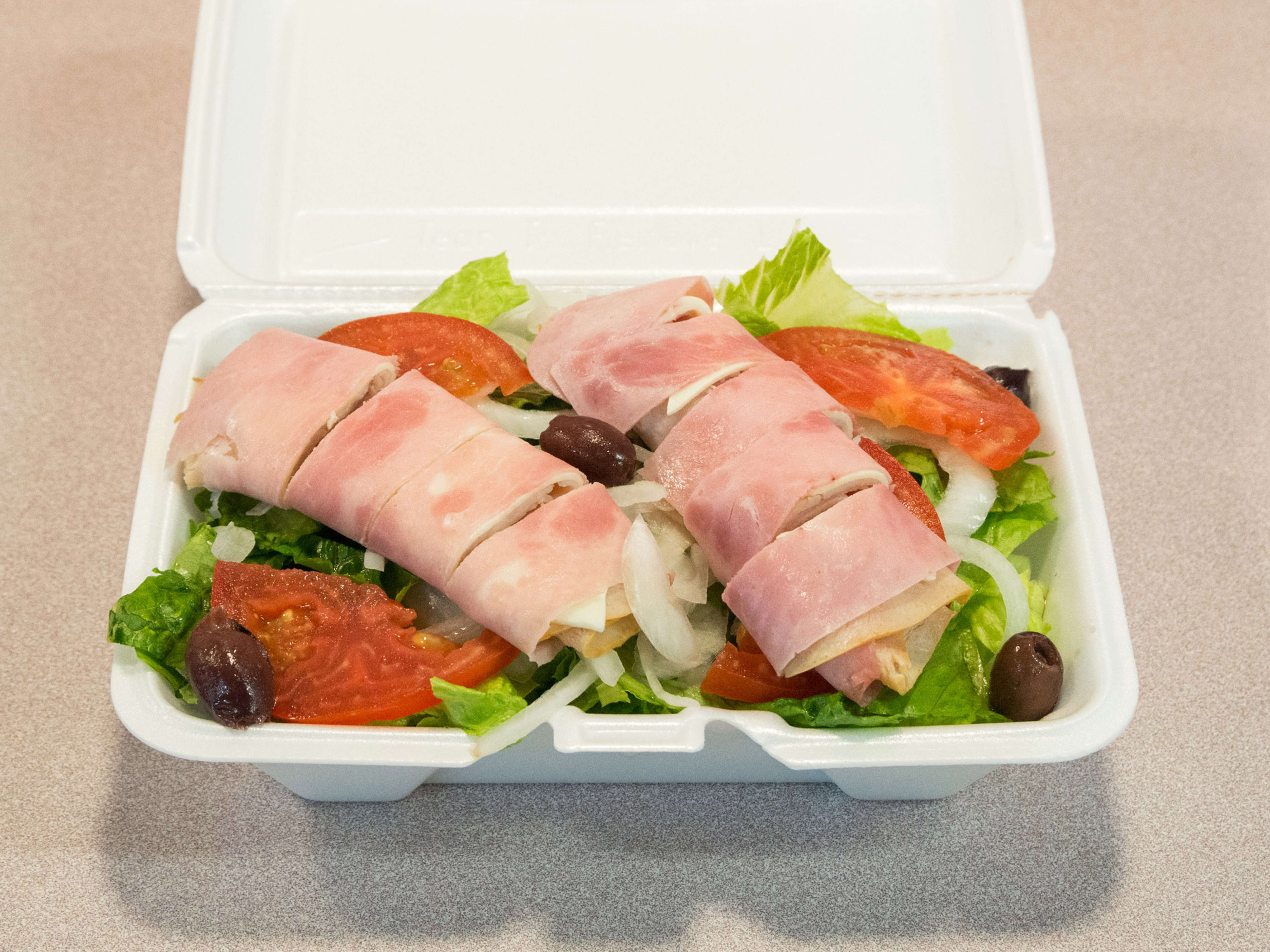 Order Chef Salad food online from Anzas Pizza store, York on bringmethat.com