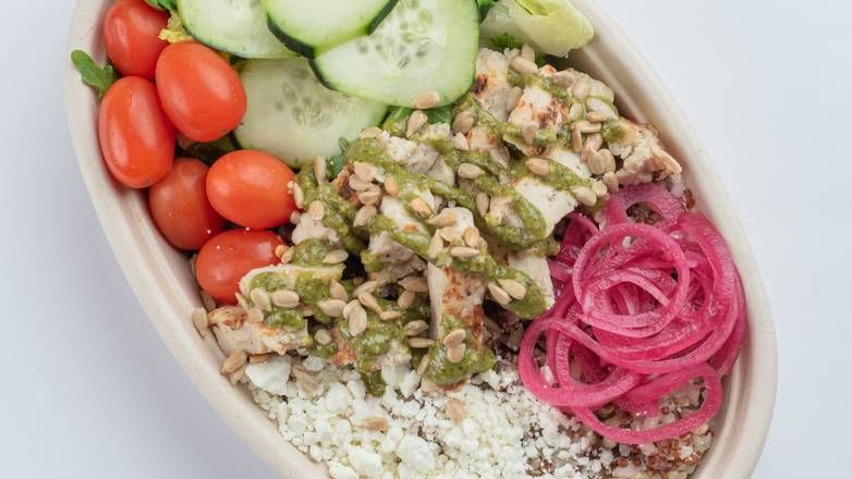 Order Power Pesto Chicken Bowl food online from Vitality Bowls store, Palo Alto on bringmethat.com
