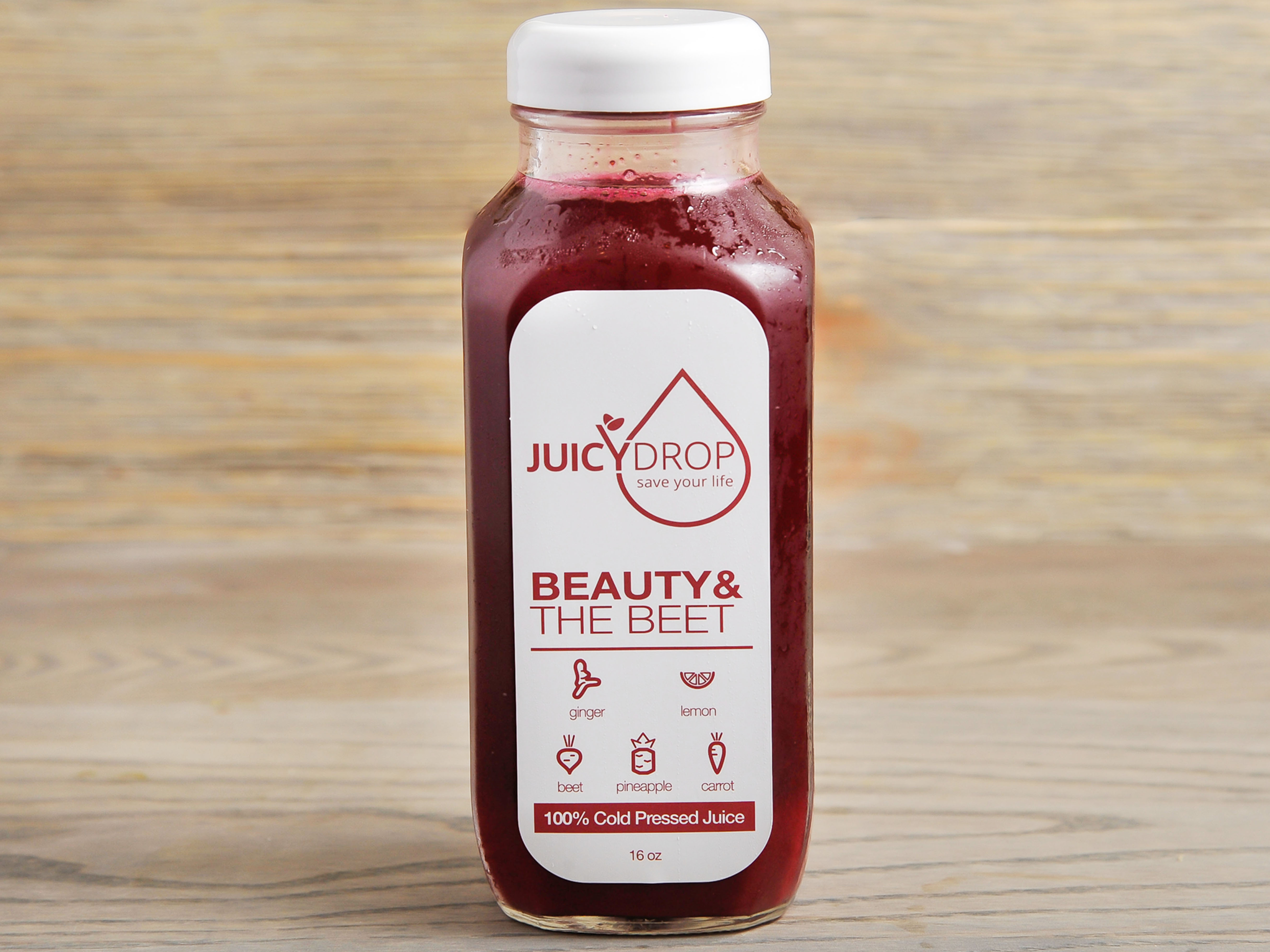 Order 16 oz. Beauty and the Beet Juice food online from Juicy Drop store, Decatur on bringmethat.com