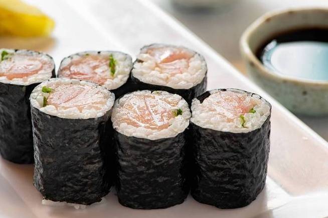 Order Yellowtail Roll food online from Sumo Japanese Restaurant store, Wenatchee on bringmethat.com