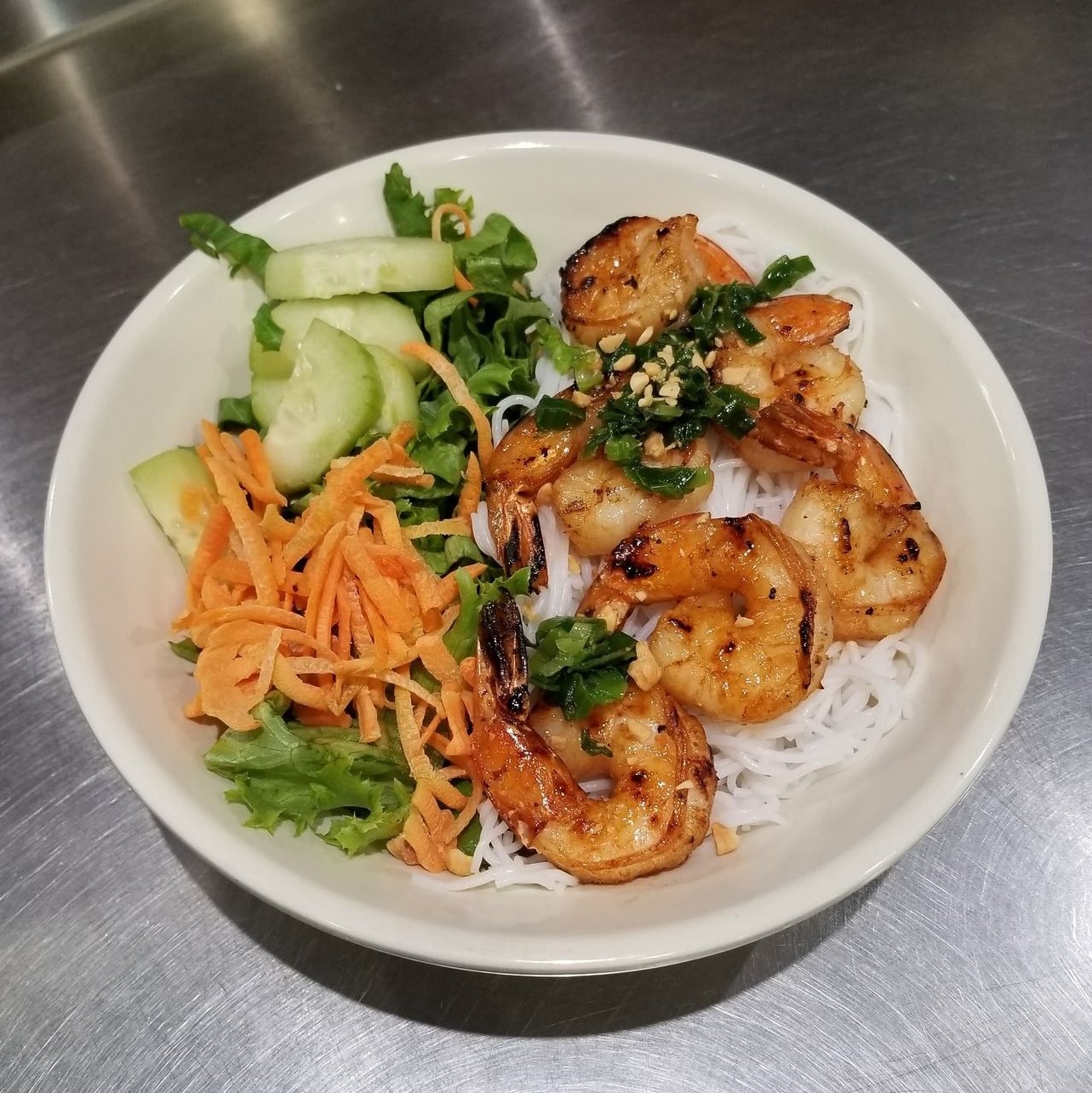 Order Shrimp V-Bowl food online from Nam Noodles And More store, Pasadena on bringmethat.com