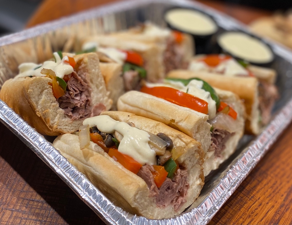 Order Philly Cheesesteak Tray food online from Marshall Hall Of Fame Cafe store, Huntington on bringmethat.com