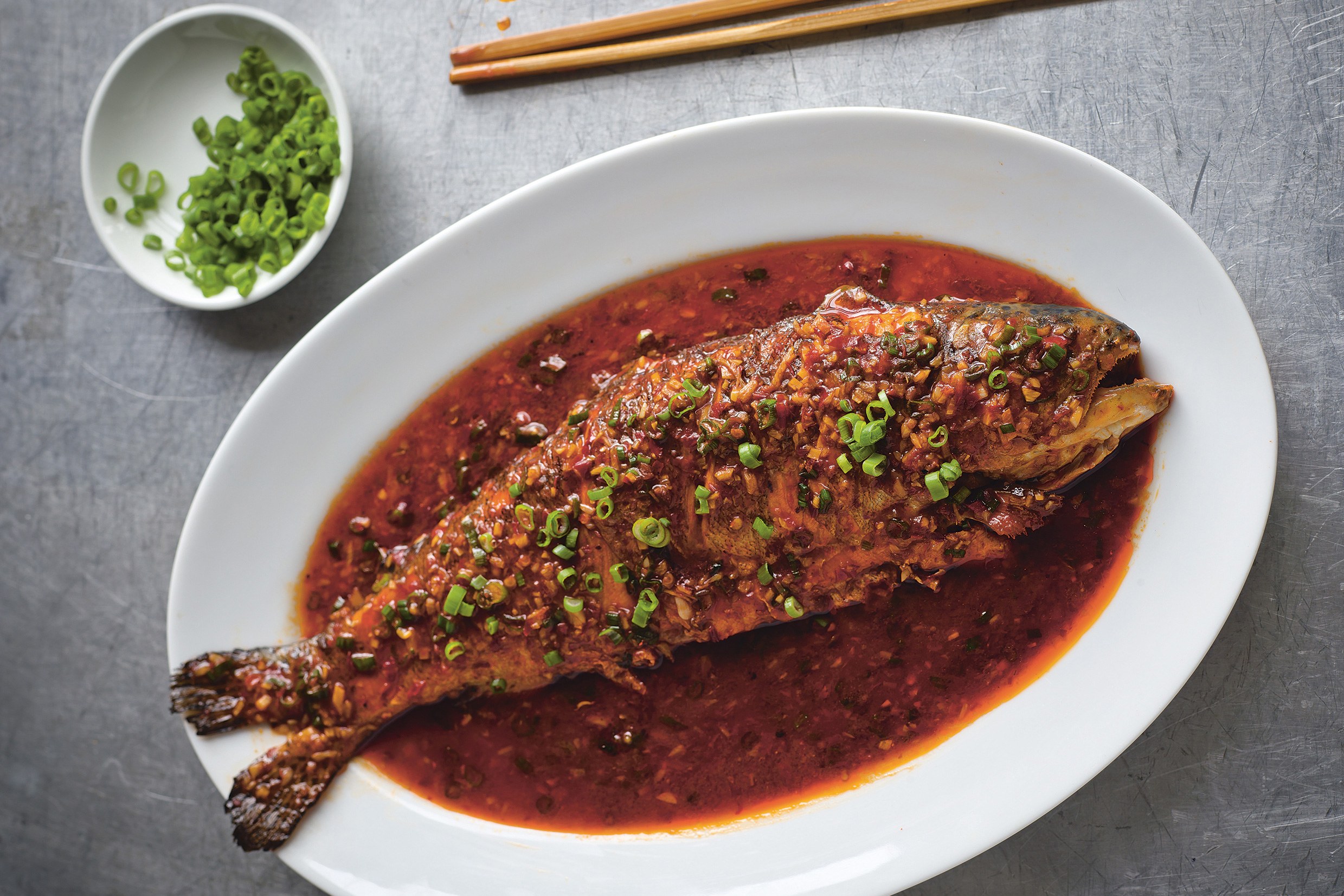 Order 177. Fried Whole Fish with Spicy Bean Sauce 豆瓣全鱼 food online from Orient Express store, Baltimore on bringmethat.com