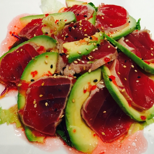 Order 8. Tuna Avocado Salad food online from Izu Sushi Asian fusion store, Lansdale on bringmethat.com