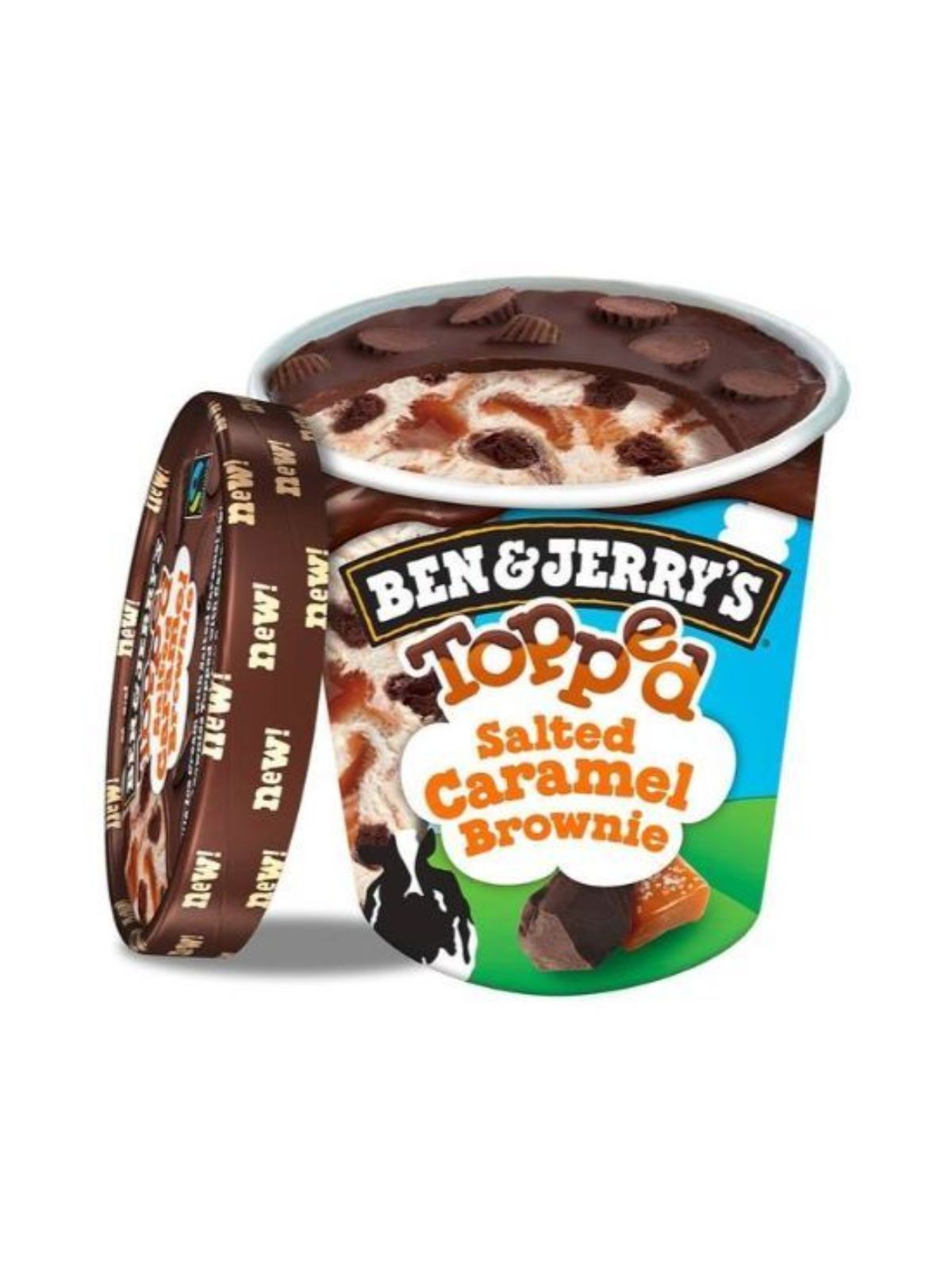 Order Ben & Jerry's Topped Salted Caramel Brownie (1 Pint) food online from Neighborhood Scoops store, Marietta on bringmethat.com