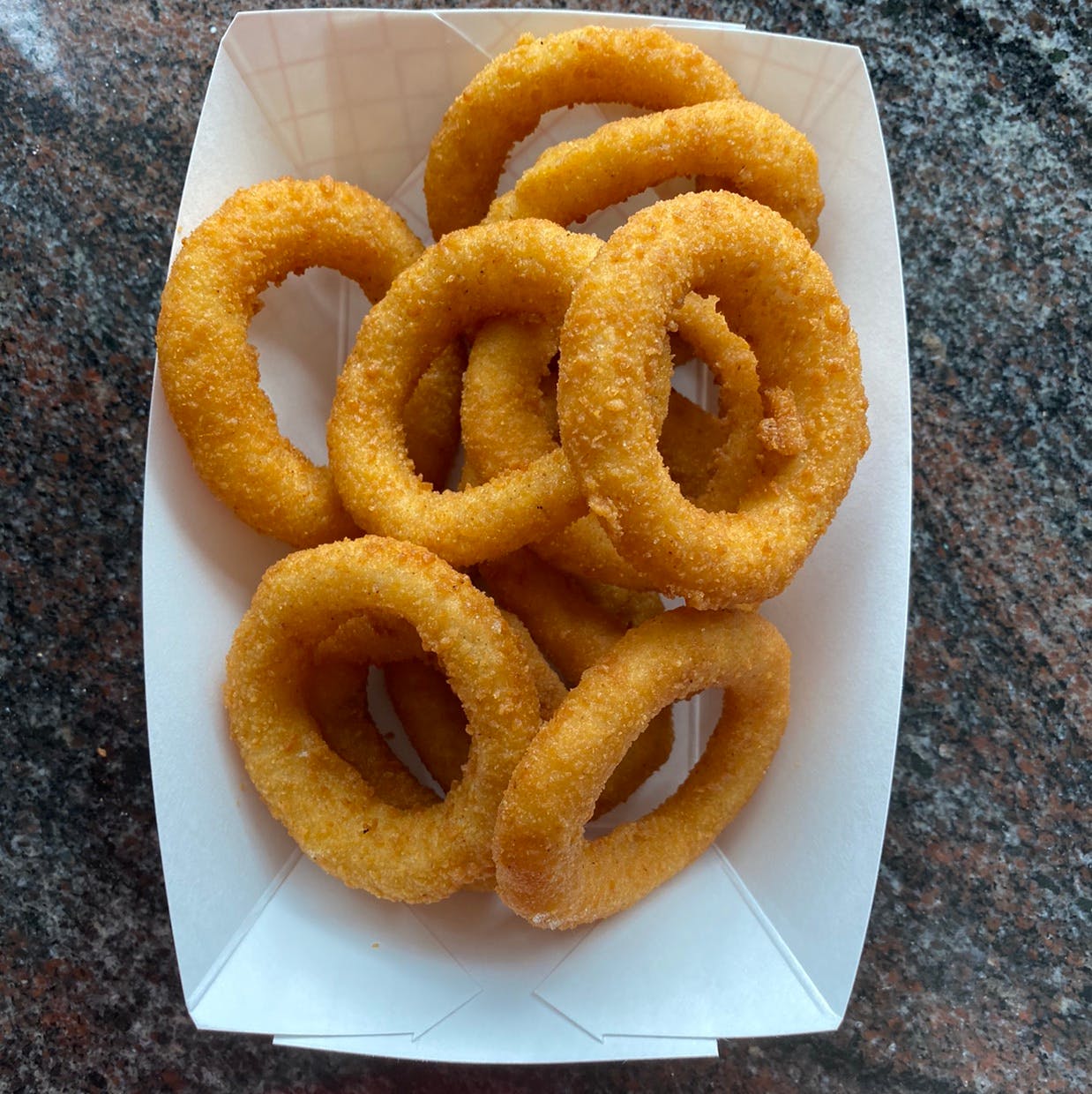 Order Onion Rings - Small (10 Pieces) food online from Pujols Pizzeria store, Bethlehem on bringmethat.com