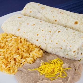 Order 18. Two Carne Asada Burritos Combo food online from Federico Mexican Food store, Phoenix on bringmethat.com