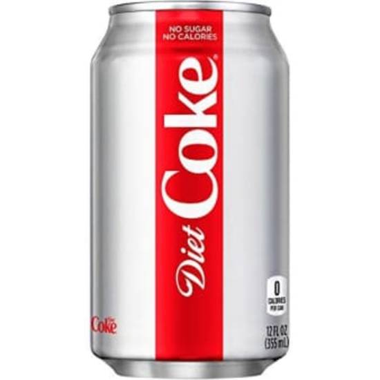 Order Diet Coke 12oz can food online from Gaspare's Pizza House & Italian Restaurant store, San Francisco on bringmethat.com