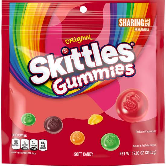 Order SKITTLES Original Gummy Candy, Sharing Size, 12 oz Bag food online from Cvs store, UPLAND on bringmethat.com