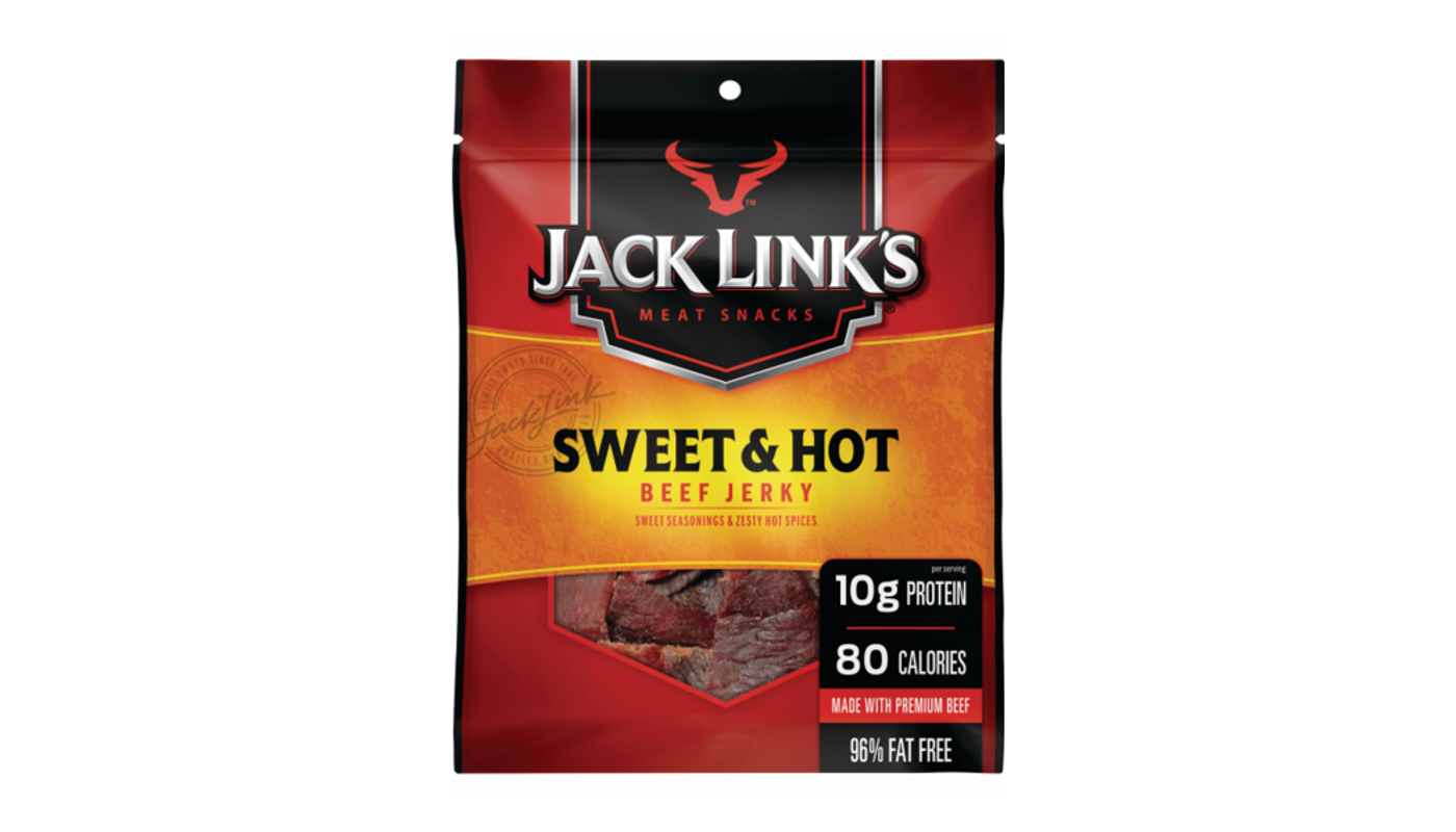 Order Jack Link's Sweet & Hot Jerky 3.25oz food online from Orcutt Liquor & Deli store, Orcutt on bringmethat.com