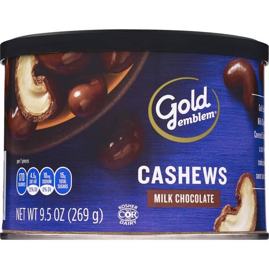 Order Gold Emblem Milk Chocolate Covered Cashews, 9.5 OZ food online from Cvs store, AURORA on bringmethat.com