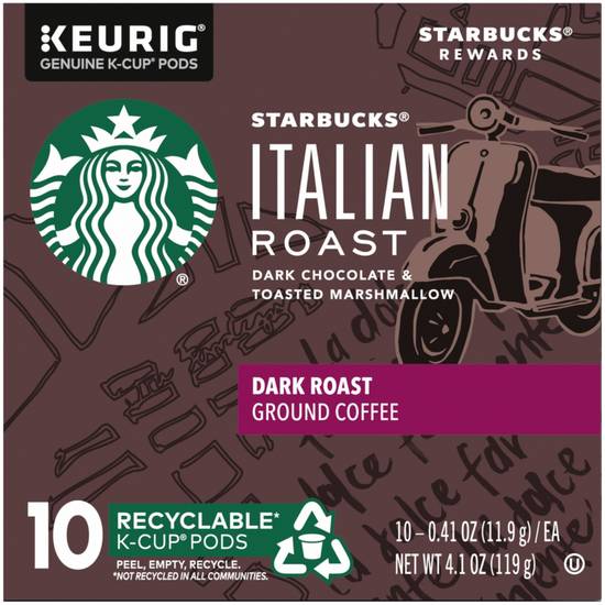 Order Starbucks Italian Roast K-Cup Pods, 10 CT food online from CVS store, LAWTON on bringmethat.com