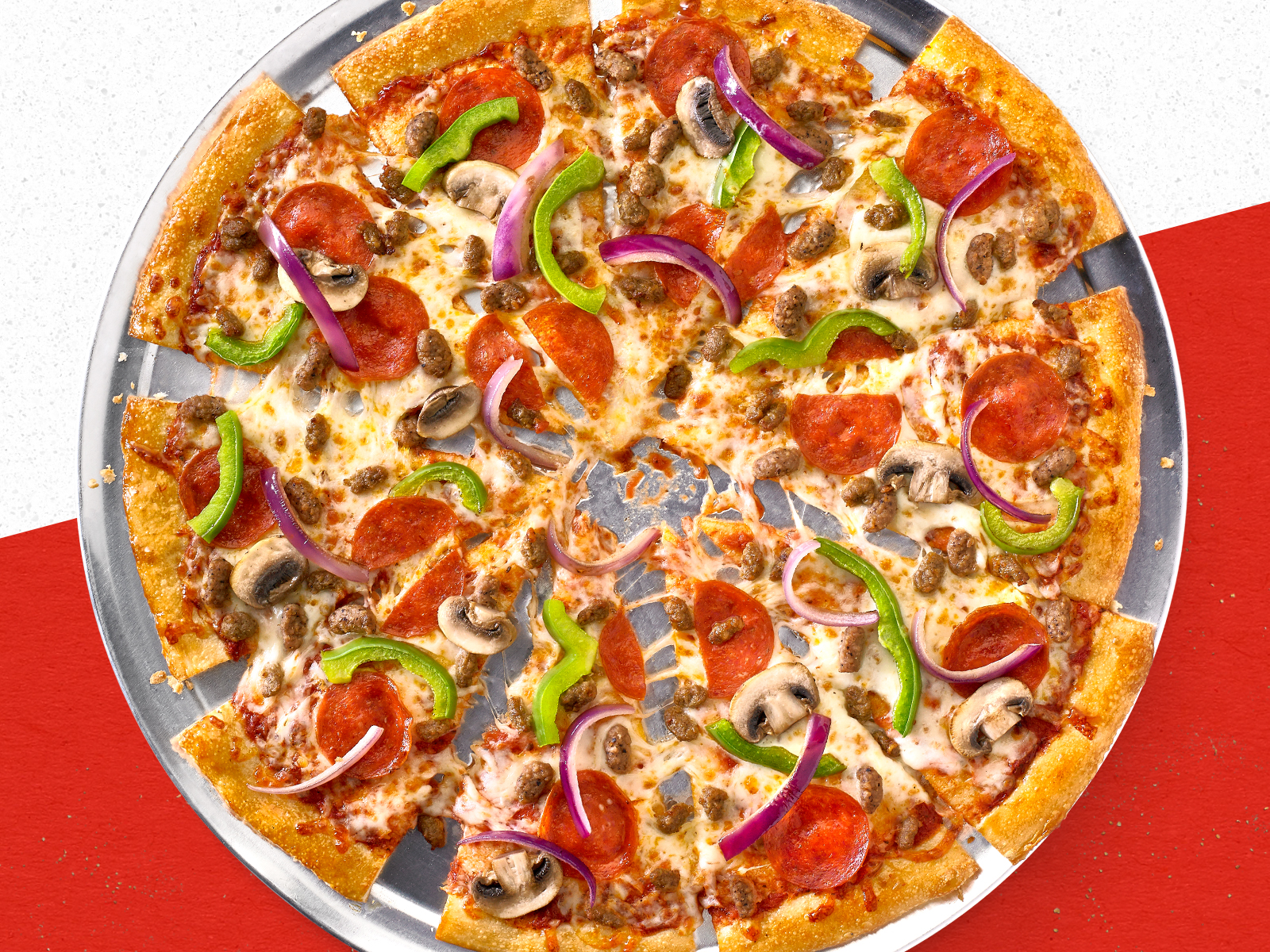 Order Supreme Pizza food online from Cicis Pizza store, Irving on bringmethat.com