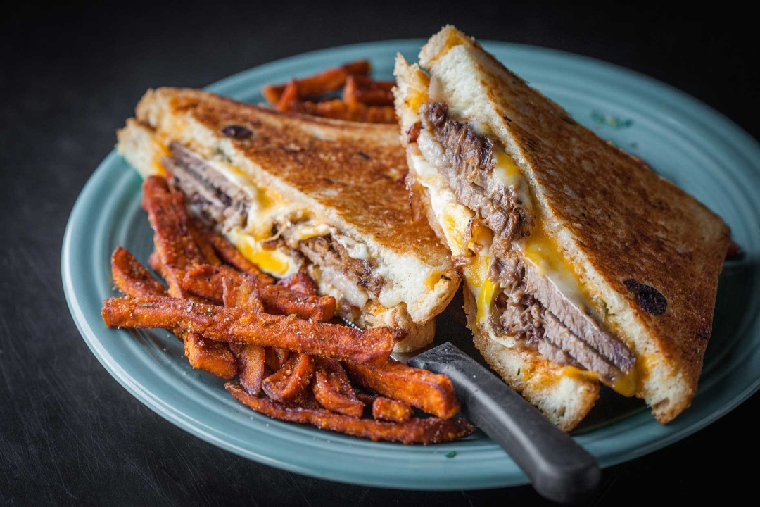 Order Brisket Grilled Cheese food online from Free Man Cajun Cafe store, Dallas on bringmethat.com