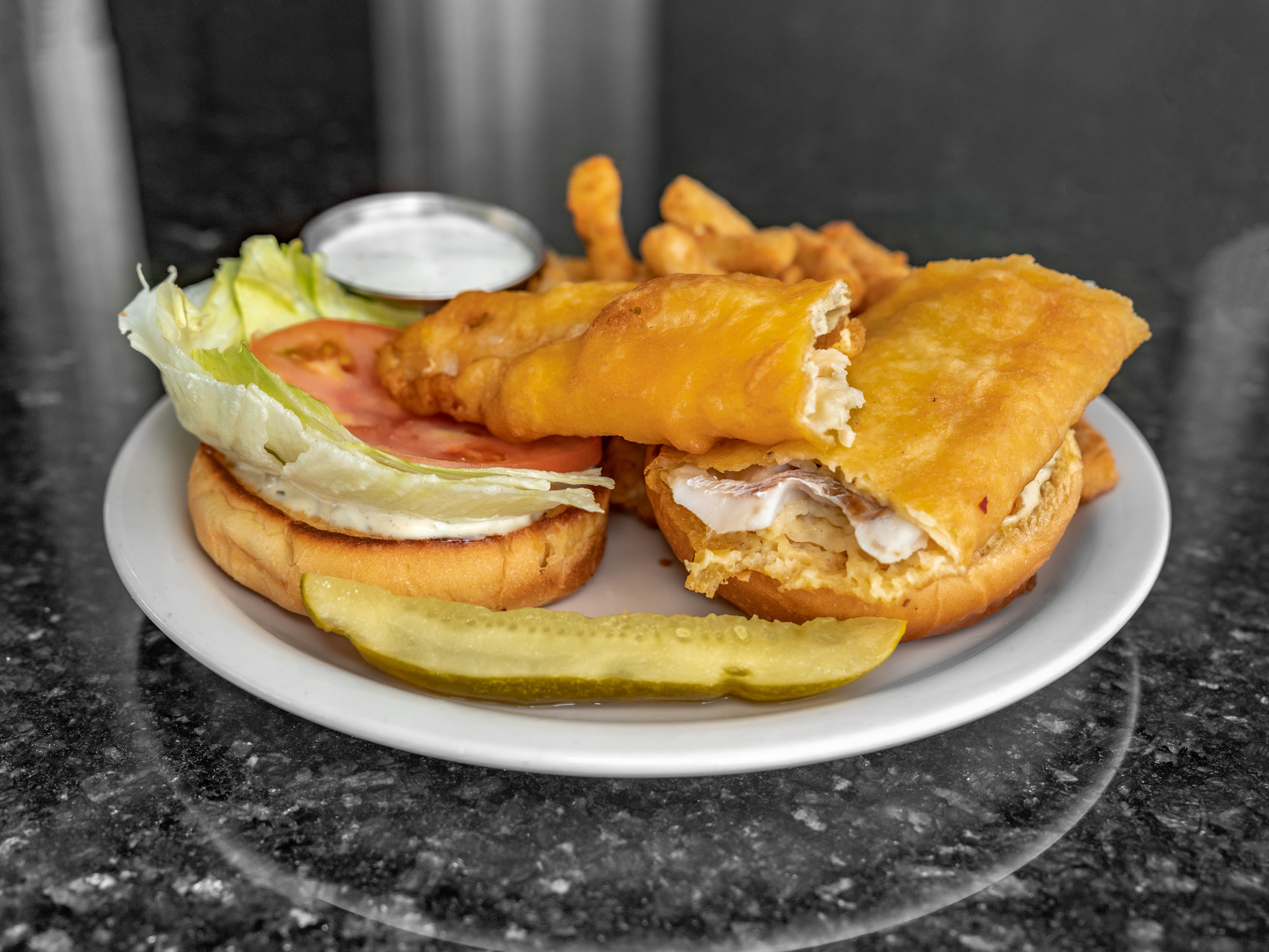Order Fish Sandwich food online from Uncle Pete Cafe store, Westminster on bringmethat.com