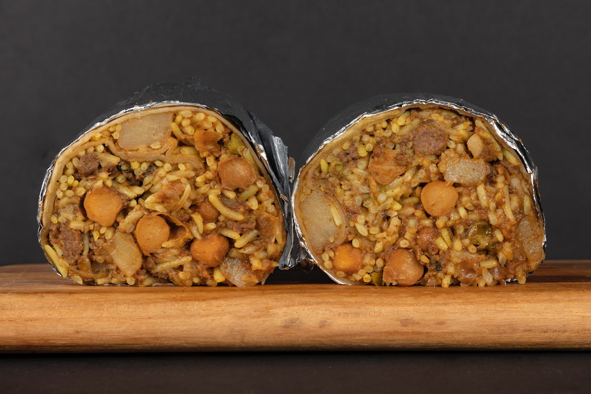 Order Hella Vegan Burrito food online from Curry Up Now store, Oakland on bringmethat.com
