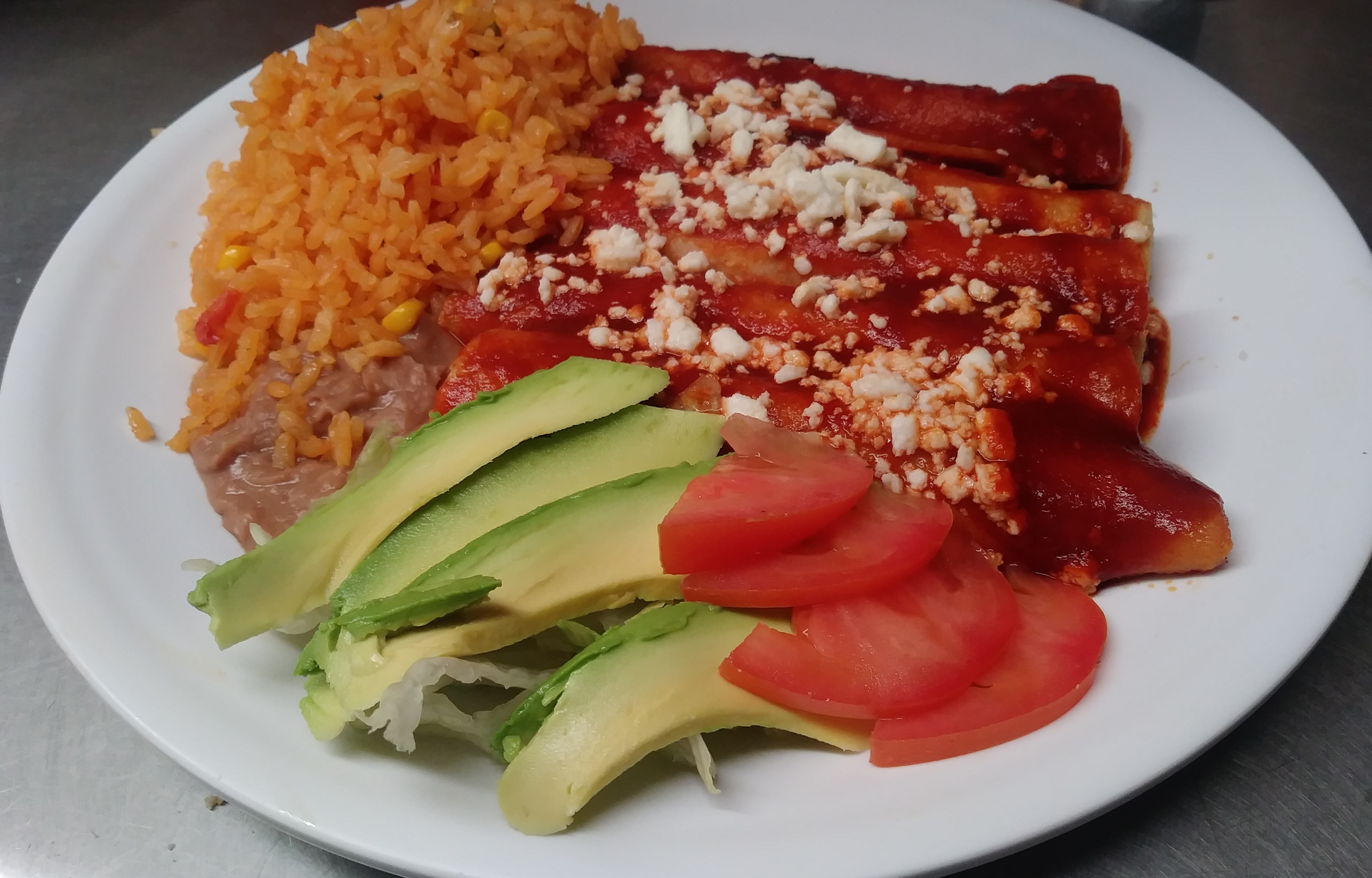 Order PLATO   DE  Enchiladas food online from Laredo Sushi Roll store, Laredo on bringmethat.com