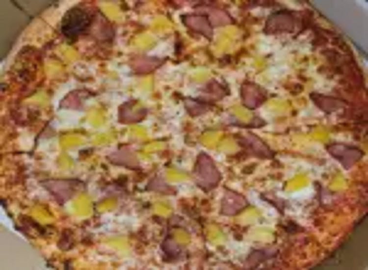 Order Aloha Hawiian Pizza - Small 10'' (4 Slices) food online from Fat Tomato Pizza store, Harbor City on bringmethat.com