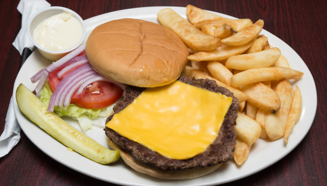 Order 1/2 lb. Cheeseburger food online from Fernando's store, Chattanooga on bringmethat.com