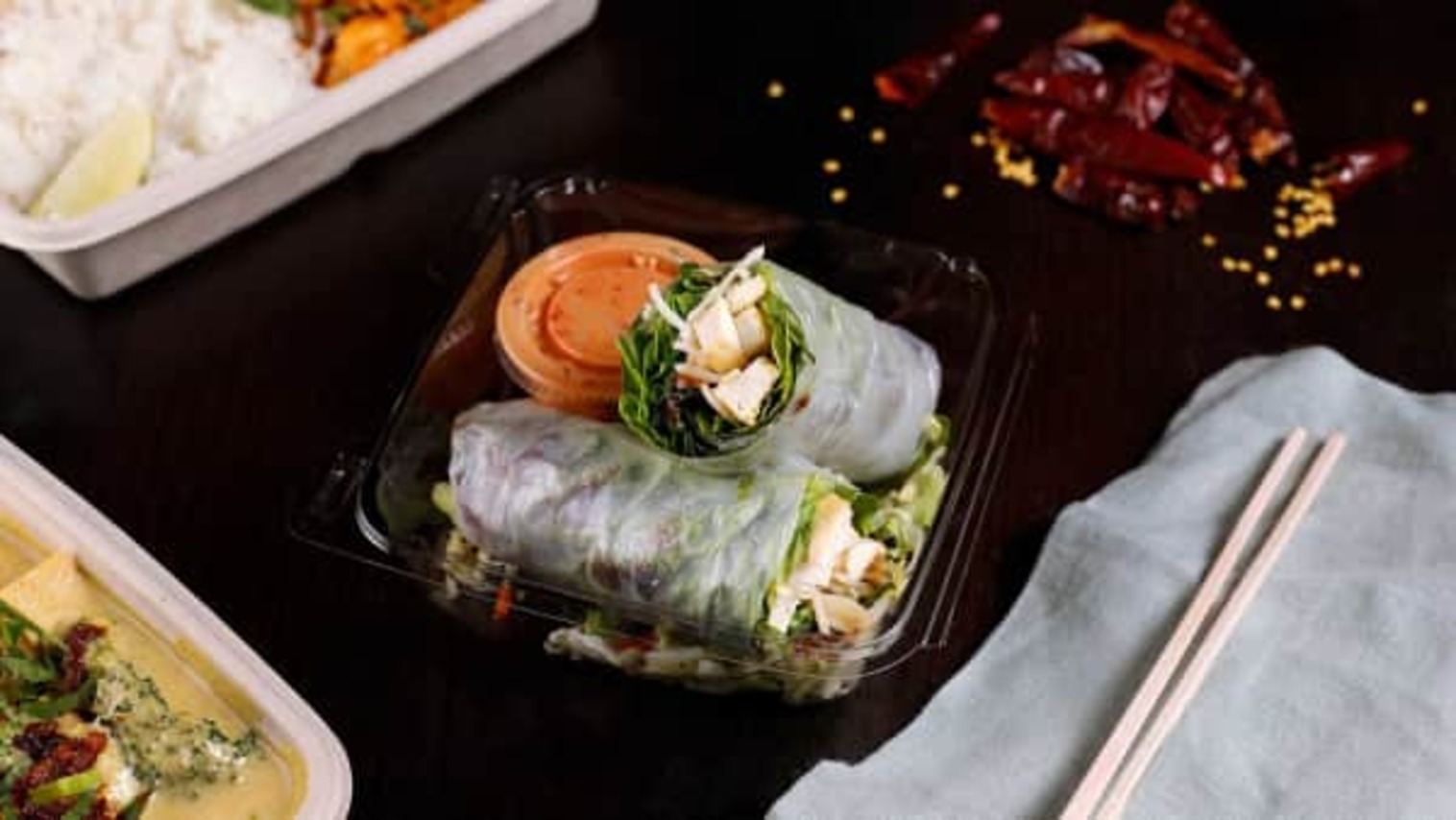 Order Tofu & Vegetable Salad Roll food online from C&C Curry House store, Burlingame on bringmethat.com