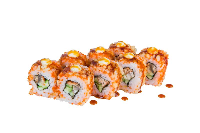 Order Avocado Crunchy Roll with 6 Pieces Eel food online from Asia Nine Bar and Lounge store, Washington on bringmethat.com
