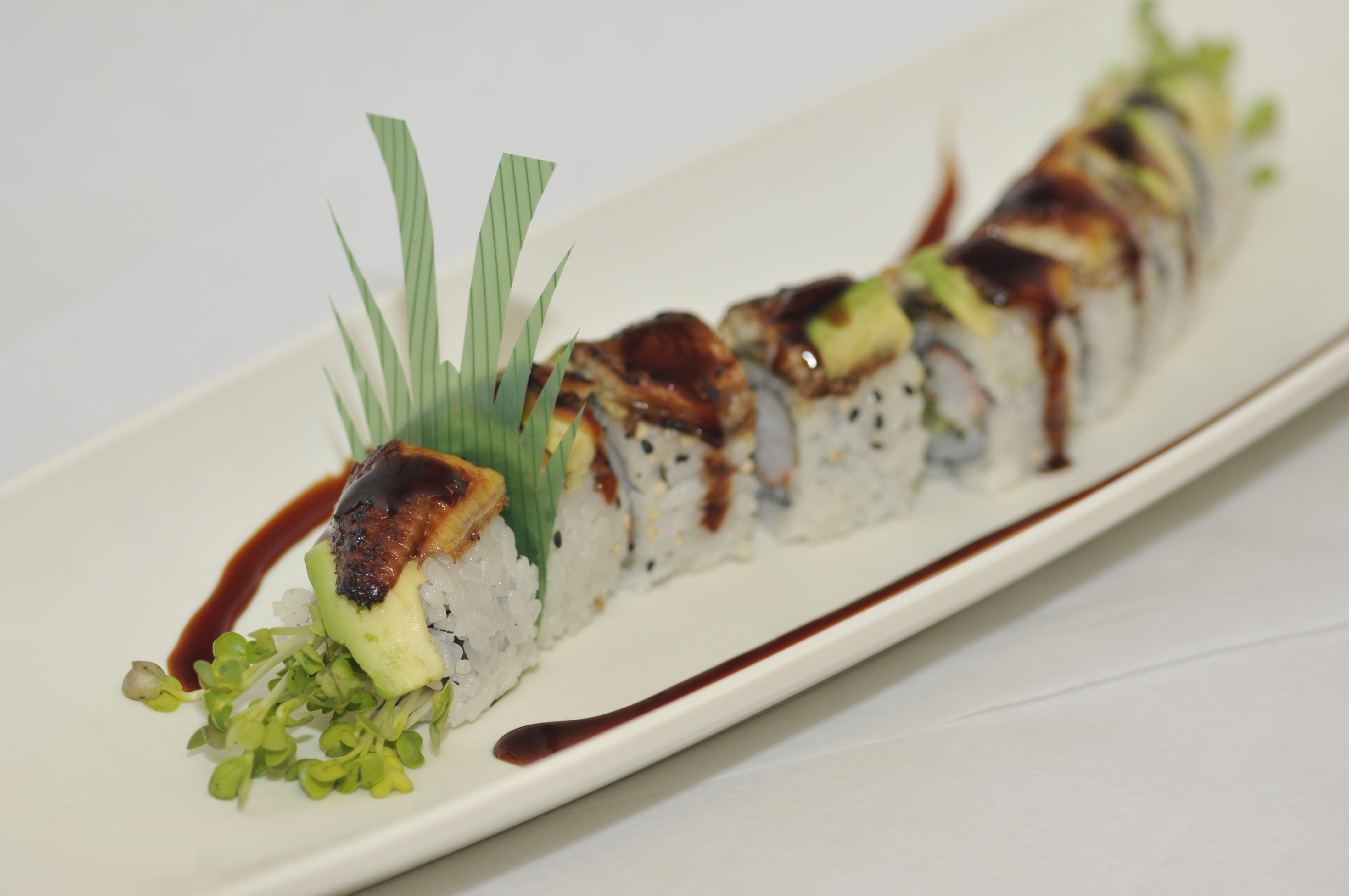 Order Dragon Maki Roll food online from Feng Shui Kitchen store, Waltham on bringmethat.com